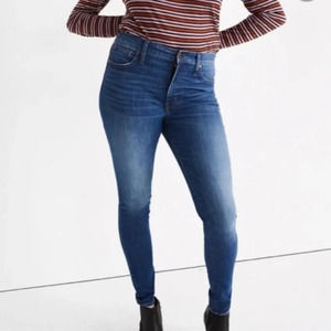 Madewell Jeans 37 Blue Denim 9" Mid Rise Skinny NWT Plus Size